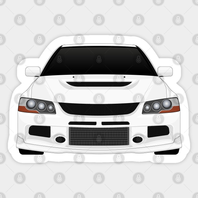 Evo IX White Sticker by VENZ0LIC